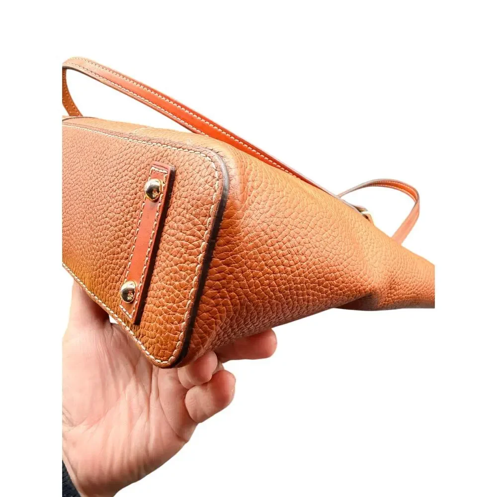 Dooney & Bourke Pebble Grain Leather Tote Bag Cognac Brown